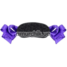 Маска на очі зі стрічками DS Fetish Blindfold, чорна - Фото №1