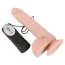 Вібратор з пульсацією Medical Silicone Vibrator 21см, тілесний - Фото №4