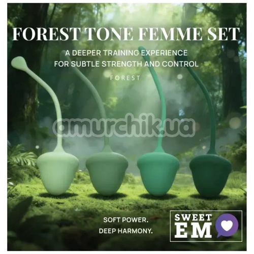 Набор вагинальных шариков Sweet Em Forest Tone Femme Set, зеленый