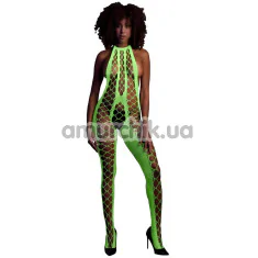 Комбінезон Ouch! Bodystocking With Halterneck Glow In The Dark, салатовий - Фото №1