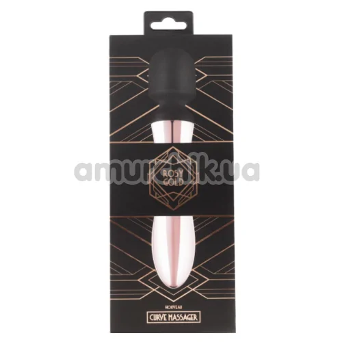 Универсальный вибромассажер Rosy Gold Nouveau Curve Massager, розовый
