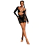 Сукня Star Night Longsleeve Open Front Mini Dress, чорна - Фото №12
