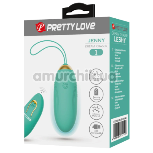 Віброяйце Pretty Love Jenny, бірюзове