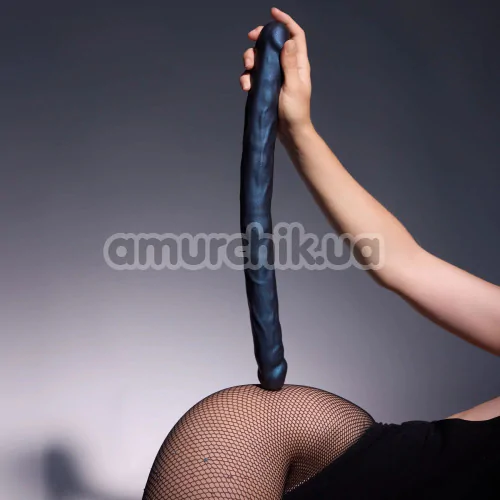 Двокінцевий фалоімітатор Strap-On-Me Double Dong Realistic Dildo, градієнтний синій