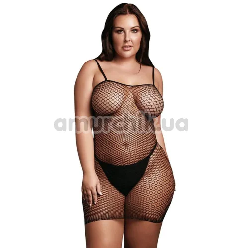 Платье Le Desir Short Dress Fishnet and Spaghetti Straps, черное