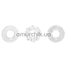 Набір з 3 ерекційних кілець Renegade Dyno Rings Super Stretchable Rings, прозорий - Фото №1