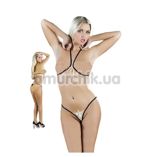 Комплект Erolin Hot Nights белый: трусики-стринги + украшение на грудь