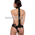 Ошейник с фиксаторами для рук Bedroom Fantasies Soft Straps Arm and Neck Restraints, черный - Фото №1