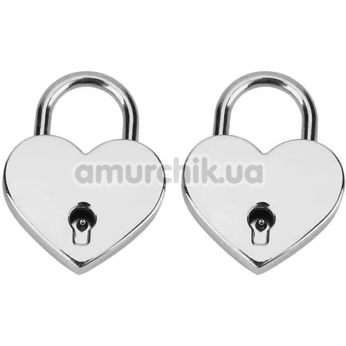 Набор из 2 замков с ключами Liebe Seele Heart-Shaped Lock, серебряный