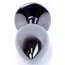 Анальна пробка з червоним кристалом Exclusivity Jewellery Dark Silver Plug, срібна - Фото №3