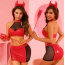 Костюм дьяволицы JSY Sexy Lingerie 8317, красный: юбка + топ + ободок + стек - Фото №5