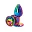 Анальная пробка с радужным кристаллом Loveshop Seamless Butt Plug S, радужная - Фото №1