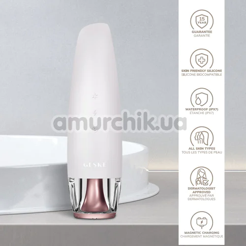 Микротоковый LED-излучатель для восстановления кожи лица Geske Anti-Aging Skin Renewer 9 in 1, кремовый