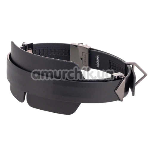 Маска Lockink Luxury Leather Blindfold Kit, черная - Фото №1