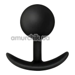 Анальная пробка Alume Weighted Silicone Butt Plug L, черная - Фото №1