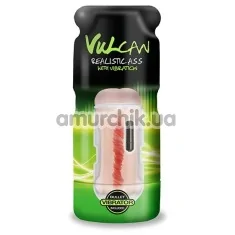 Анус-мастурбатор с вибрацией Vulcan Realistic Ass With Vibration, телесный - Фото №1