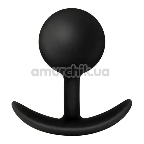 Анальная пробка Alume Weighted Silicone Butt Plug L, черная - Фото №1