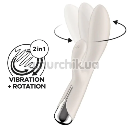 Вибратор c ротацией Satisfyer Spinning Rabbit 1, белый