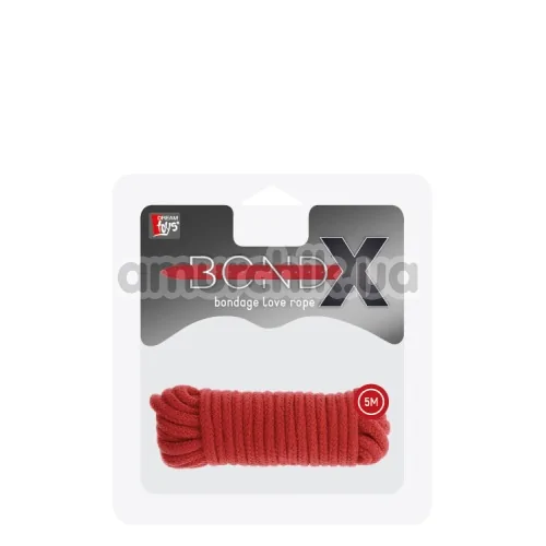 Веревка BondX Bondage Love Rope 5 м, красная