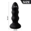 Анальна пробка з вібрацією і поштовхами B-Series Cute Lighting Anal Plug, чорна - Фото №3