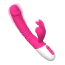 Вибратор с подогревом FoxShow Silicone 7 Function Vibrator Rabbit, розовый - Фото №2