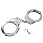 Наручники DS Fetish Luxury Metal Handcuffs, серебряные - Фото №1