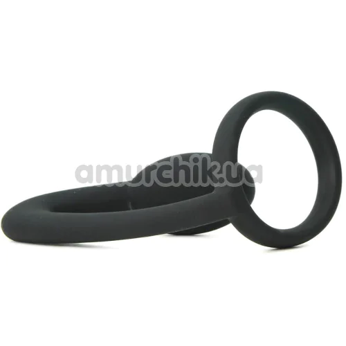 Стимулятор простаты с эрекционным кольцом Master Series Prostatic Play Silicone Cock Ring and Prostate Plug, черный
