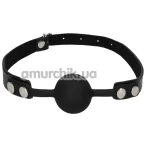Кляп Ouch! Black & White Silicone Ball Gag, черный - Фото №1
