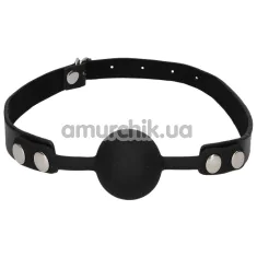Кляп Ouch! Black & White Silicone Ball Gag, черный - Фото №1