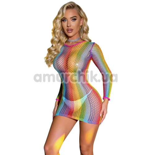 Платье Star Night Sexy Mesh Colourful Mini Dress, разноцветное