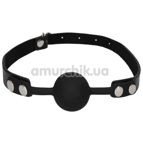 Кляп Ouch! Black & White Silicone Ball Gag, черный - Фото №1
