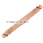 Двухконечный фаллоимитатор Silexd Premium Silicone Dildo Double Dong S, телесный - Фото №1