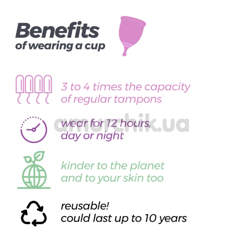 Набір з 2 менструальних чаш Crushious Minerva, рожевий