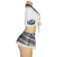 Костюм школярки Star Night Crop Top Plaid Skirt Schoolgirl Costume Set, білий: топ + спідниця - Фото №6