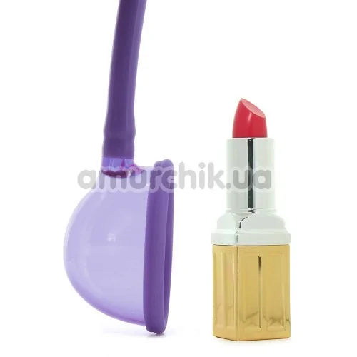 Вакуумная помпа для клитора Mini Silicone Clitoral Pump, фиолетовая