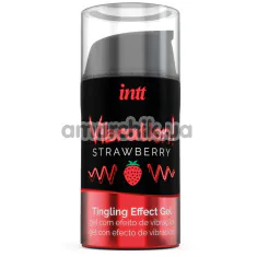 Возбуждающий гель с эффектом вибрации Intt Vibration Strawberry Tingling Effect Gel - клубника, 15 мл - Фото №1