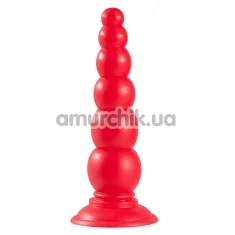 Анальна пробка Menz Stuff Beaded Probe, червона - Фото №1