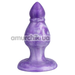 Анальна пробка SilexD Fantasy Liquid Silicone Plug Queen M, фіолетова - Фото №1