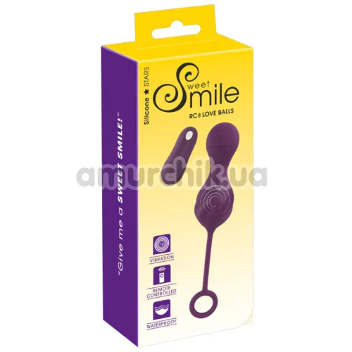Вагинальные шарики с вибрацией Sweet Smile Remote Controlled Love Balls, фиолетовые