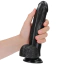Фаллоимитатор Realrock Curved Dildo With Balls 8, черный - Фото №5