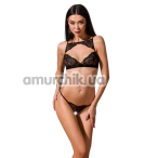 Комплект Passion Free Your Senses Veronique Set, чорний: бюстгальтер + трусики-стрінги - Фото №1