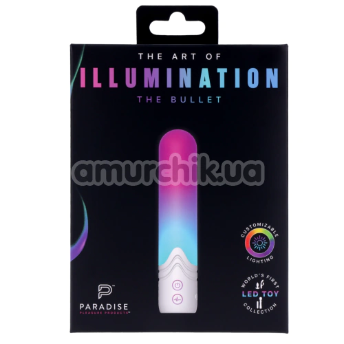 Клиторальный вибратор с подсветкой Illumination The Bullet, белый