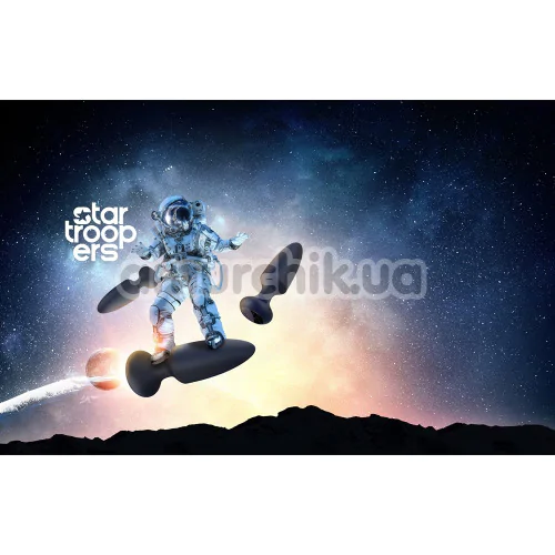 Набор из 3 анальных пробок с вибрацией Startroopers Mars, синий