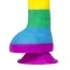Фалоімітатор Pride Dildo з мошонкою, райдужний - Фото №11