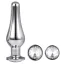 Набір з 3 анальних пробок з прозорим кристалом Gleaming Love Pleasure Plug Set, срібний - Фото №2