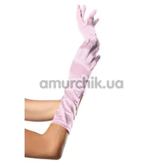 Перчатки Elbow Length Satin Gloves, розовые - Фото №1