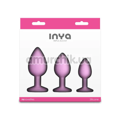 Набір анальних пробок Inya Triple Ace Kit, рожевий