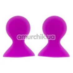 Вакуумные стимуляторы для сосков Lit-Up Silicone Nipple Suckers Pleasure Pumps, розовые - Фото №1