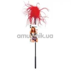 Перышко для ласк Lux Fetish Feather Tickler, красное - Фото №1
