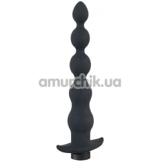 Анальная цепочка с вибрацией Power Vibe Collection Beady, черная - Фото №1